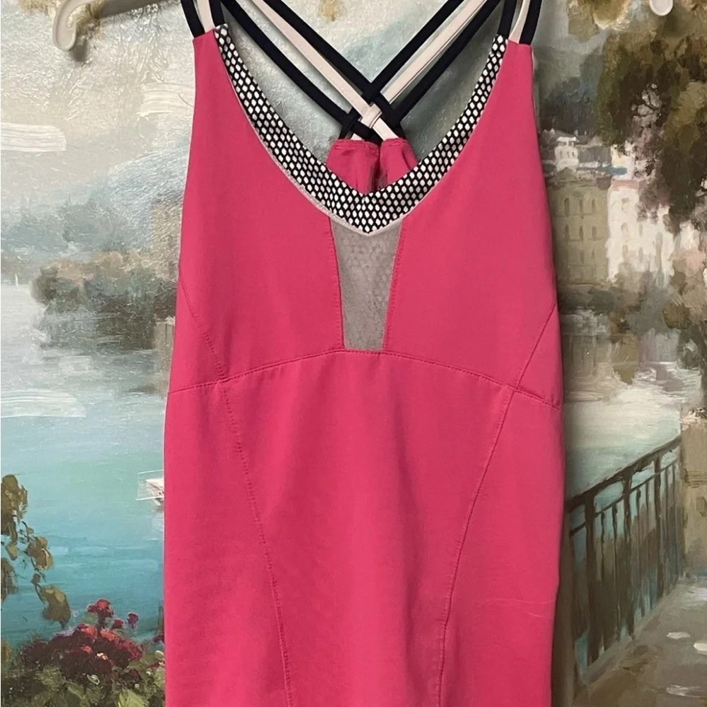 Lucky in Love Vibrant Pink Camisole with Strappy Detail - Picture 2 of 8